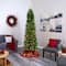 7.5ft. Pre-Lit Green Mountain Pine Artificial Christmas Tree, Clear LED Lights